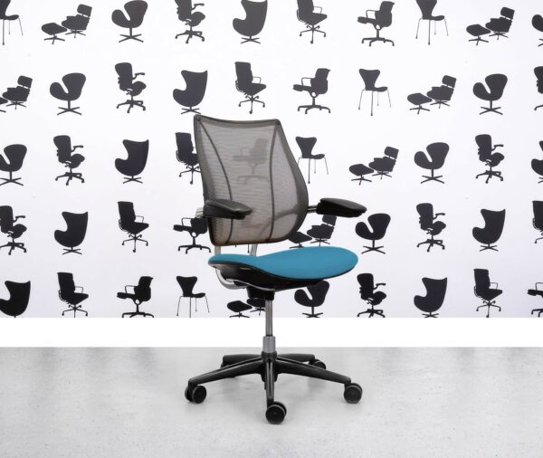 Gereviseerde Humanscale Liberty Task Chair - Chrome Grey Mesh - Montserrat Zitting - Corporate Spec 1