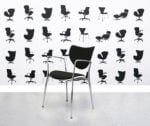 Refurbished Alaba - Corka by Jorge Pensi - Meeting Chair - White Plastic Back - Grey Seat - Corporate Spec 1