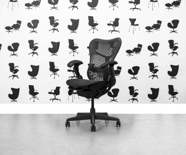 Refurbished Herman Miller Mirra Chair - Black Mesh Seat - Black Back - Corporate Spec1