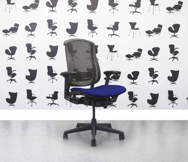 Refurbished Herman Miller Celle Chair - Ocean Blue- YP100 - Corporate Spec 1