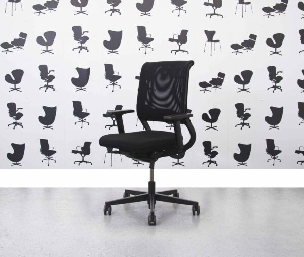 Refurbished Sedus Netwin Swivel Chair - Black Fabric & Mesh - Corporate Spec 1