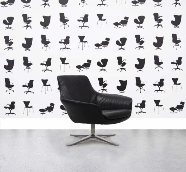 Gereviseerde Walter Knoll Oscar fauteuil - zwart leer - Corporate Spec 1