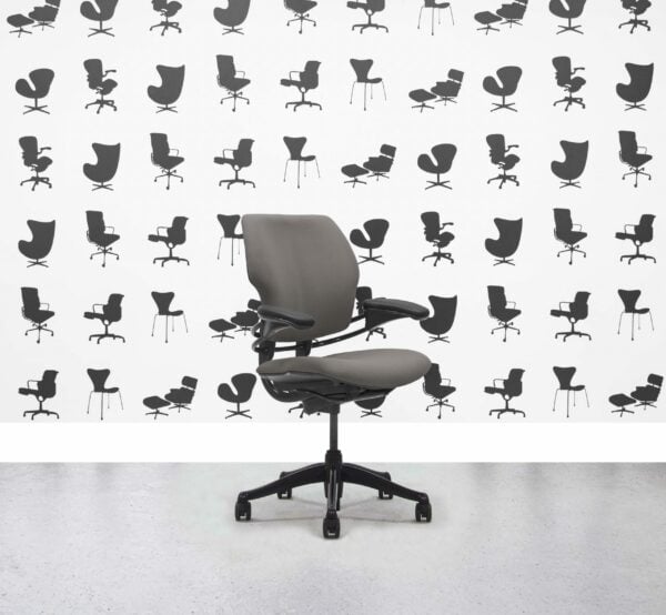 Refurbished Humanscale Freedom Low Back Task Chair - Blizzard - Black Frame - Corporate Spec 1