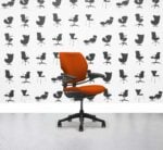 Refurbished Humanscale Freedom Low Back Task Chair - Lobster - Black Frame - Corporate Spec 1