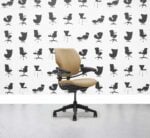 Refurbished Humanscale Freedom Low Back Task Chair - Sandstorm - Black Frame - Corporate Spec 1
