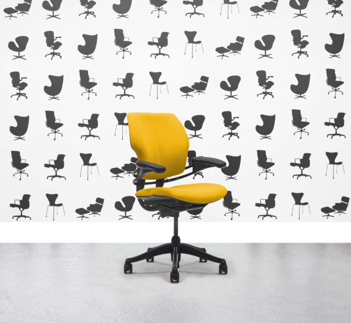 Refurbished Humanscale Freedom Low Back Task Chair - Solano - Black Frame - Corporate Spec 1