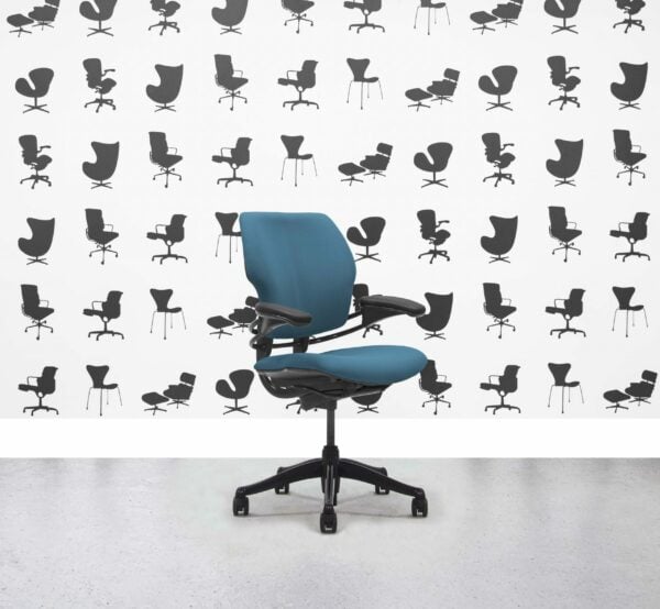Refurbished Humanscale Freedom Low Back Task Chair - Montserrat - Black Frame - Corporate Spec 1