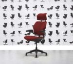 Refurbished Humanscale Freedom High Back with Headrest - Graphite Frame - Guyana Fabric - Corporate Spec 1
