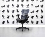 Refurbished Herman Miller Mirra Chair Full Spec - Blue Back and Blue Mesh Seat - Corporate Spec 1