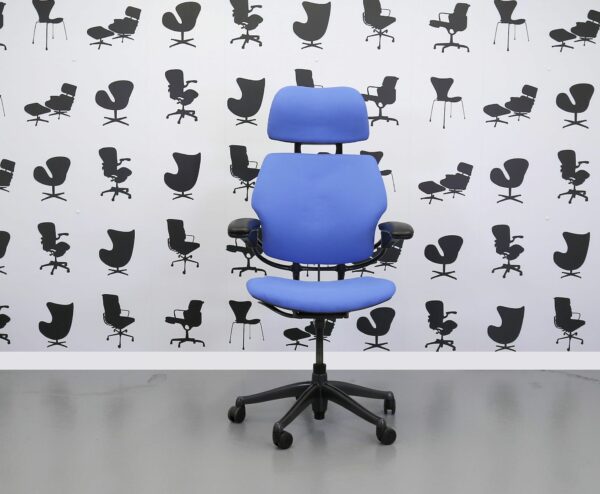 Refurbished Humanscale Freedom High Back Task Chair - Bluebell - YP097