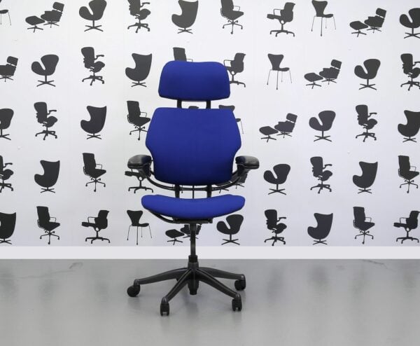 Refurbished Humanscale Freedom High Back Task Chair - Ocean Blue- YP100