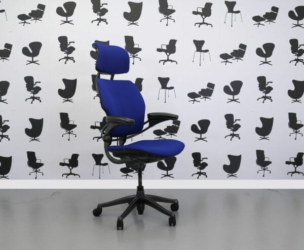Refurbished Humanscale Freedom High Back Task Chair - Ocean Blue- YP100
