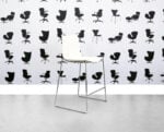 Refurbished Arper Catifa 46 Medium — Canteen Chair - White Plastic Seat - Chrome Legs - Corporate Spec 1