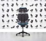Refurbished Humanscale Freedom High Back with Headrest - Graphite Frame - Montserrat Fabric - Corporate Spec 2
