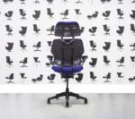 Refurbished Humanscale Freedom High Back with Headrest - Graphite Frame - Ocean Fabric - Corporate Spec 2