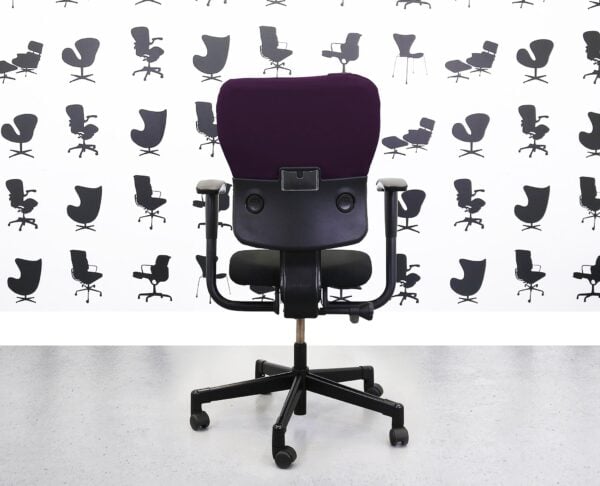 Refurbished Steelcase Lets B Chair - Black Seat With Black & Tarot Back - YP084 - Corporate Spec 2