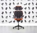Refurbished Humanscale Freedom High Back with Headrest - Graphite Frame - Olympic Fabric - Corporate Spec 2