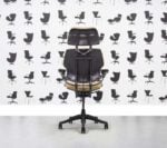 Refurbished Humanscale Freedom High Back with Headrest - Graphite Frame - Sandstorm Fabric - Corporate Spec 2