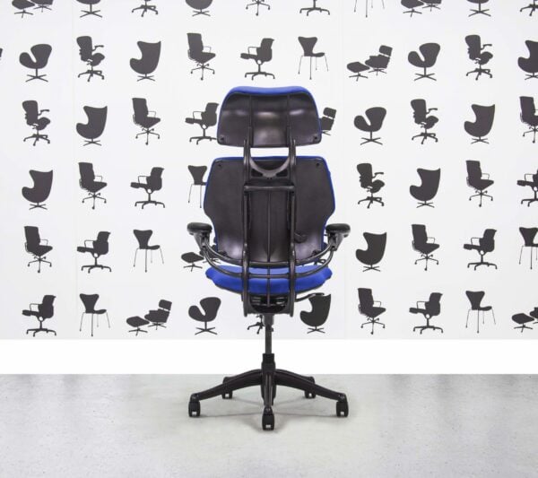 Refurbished Humanscale Freedom High Back with Headrest - Graphite Frame - Scuba Fabric - Corporate Spec 2