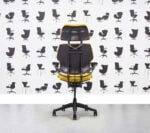 Refurbished Humanscale Freedom High Back with Headrest - Graphite Frame - Solano Fabric - Corporate Spec 2