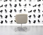 Refurbished Boss Design - Kruze Swivel Chair - WHITE LEATHER - Corporate Spec 2