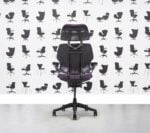 Refurbished Humanscale Freedom High Back with Headrest - Graphite Frame - Tarot Fabric - Corporate Spec 2
