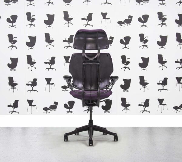 Refurbished Humanscale Freedom High Back with Headrest - Graphite Frame - Tarot Fabric - Corporate Spec 2
