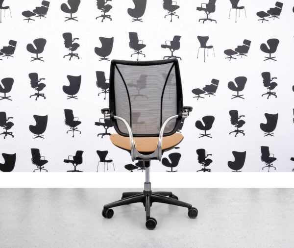 Gereviseerde Humanscale Liberty Task Chair - Chrome Grey Mesh - Sandstorm Seat - Corporate Spec 2