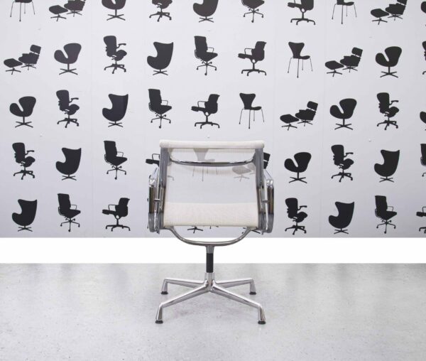 Refurbished Vitra Charles Eames EA108 Office Chair - White Mesh and Chrome Frame - Corporate Spec 2
