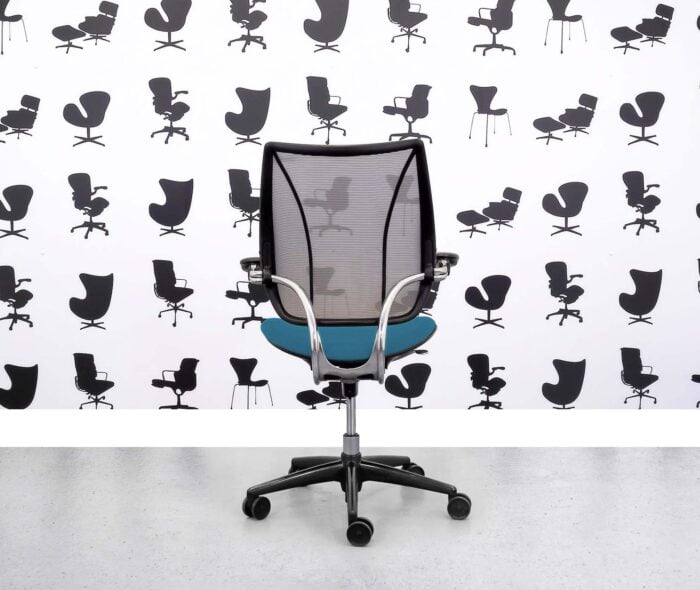 Refurbished Humanscale Liberty Task Chair - Chrome Grey Mesh - Curacao Seat - Corporate Spec 2