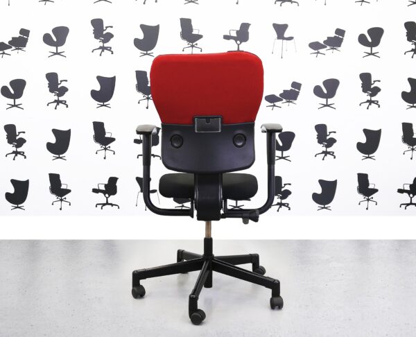 Refurbished Steelcase Lets B Chair - Black Seat with Black and Calypso Back -YP106 - Corporate Spec 2