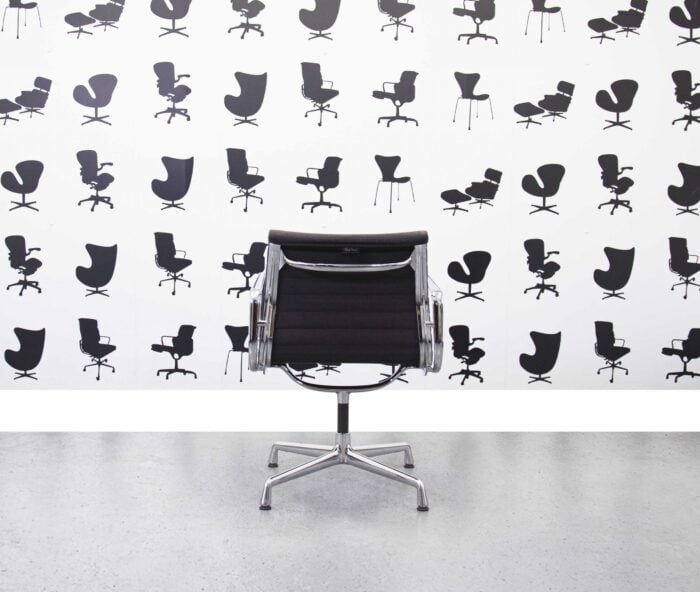 Refurbished Vitra Charles Eames EA108 Office Chair - Grey Fabric and Chrome Frame - Corporate Spec 2