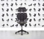 Refurbished Humanscale Freedom High Back with Headrest - Blizzard Fabric - Corporate Spec 2