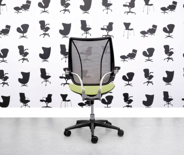 Gereviseerde Humanscale Liberty Task Chair - Chrome Grey Mesh - Apple Seat - Corporate Spec 2