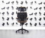 Gereviseerde Humanscale Freedom Chair Hoge Rug met Hoofdsteun - Autumn Tan Leather - Corporate Spec 2