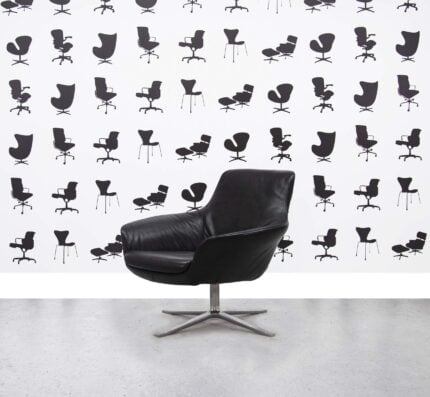 Refurbished Walter Knoll Oscar Armchair - Black Leather - Corporate Spec 2