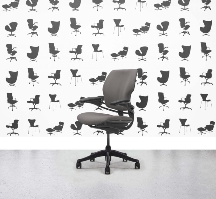 Refurbished Humanscale Freedom Low Back Task Chair - Blizzard - Black Frame - Corporate Spec 2
