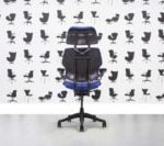 Refurbished Humanscale Freedom High Back with Headrest - Graphite Frame - Curacao Fabric - Corporate Spec 2