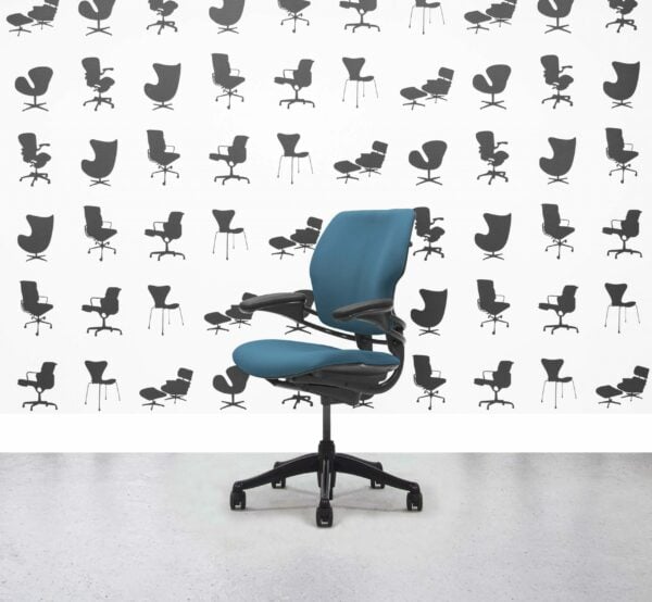 Refurbished Humanscale Freedom Low Back Task Chair - Montserrat - Black Frame - Corporate Spec 2