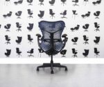 Refurbished Herman Miller Mirra Chair Full Spec - Blue Back and Blue Mesh Seat - Corporate Spec 2