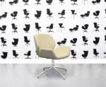 Refurbished Boss Design - Kruze Swivel Chair - WHITE LEATHER - Corporate Spec 1
