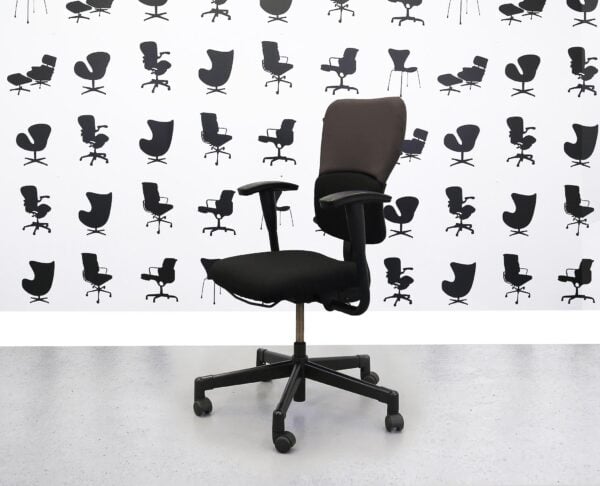 Refurbished Steelcase Lets B Chair -Black Seatt with Black and Sombrero Back - YP046 - Corporate Spec 3