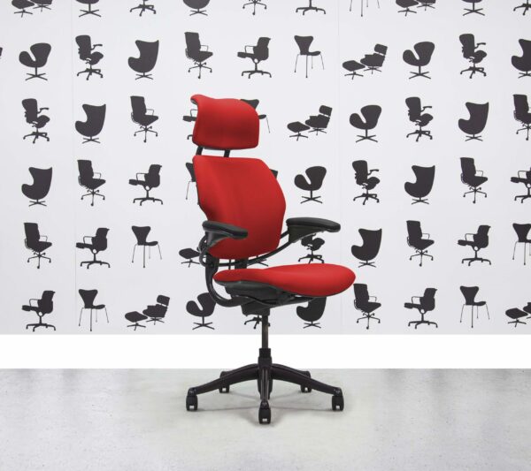 Refurbished Humanscale Freedom High Back with Headrest - Belize Fabric - Corporate Spec 3