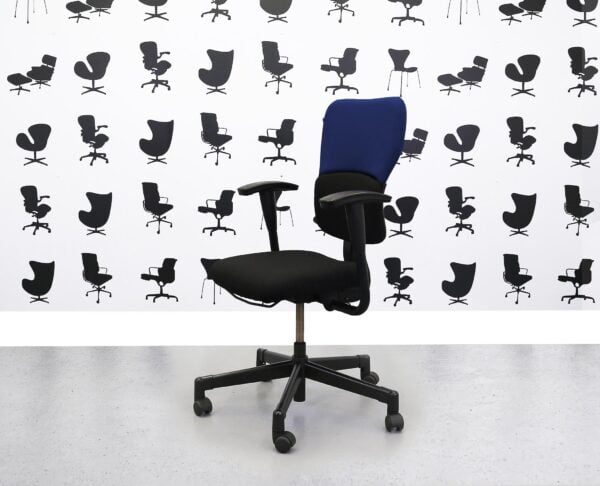 Refurbished Steelcase Lets B Chair - Black Seat With Black & Costa Back - YP026 - Corporate Spec 3