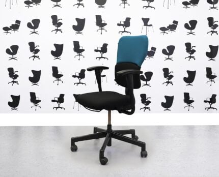 Refurbished Steelcase Lets B Chair - Black Seat with Black & Montserrat Back - YP011 - Corporate Spec 3
