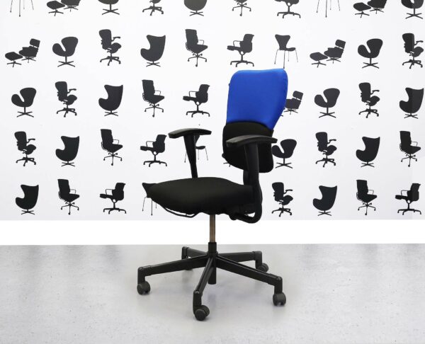 Refurbished Steelcase Lets B Chair - Black Seat with Black & Curacao Back - YP005 - Corporate Spec 3