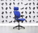 Refurbished Humanscale Freedom High Back with Headrest - Graphite Frame - Scuba Fabric - Corporate Spec 3