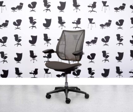 Refurbished Humanscale Liberty Task Chair - Chrome Grey Mesh - Sombrero Seat - Corporate Spec 3