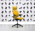 Refurbished Humanscale Freedom High Back with Headrest - Graphite Frame - Solano Fabric - Corporate Spec 3