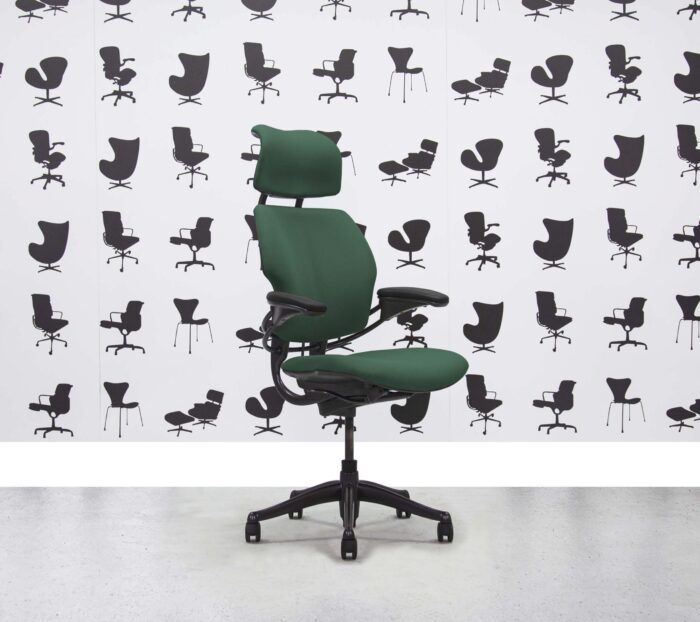 Refurbished Humanscale Freedom High Back with Headrest - Graphite Frame - Taboo Fabric - Corporate Spec 3